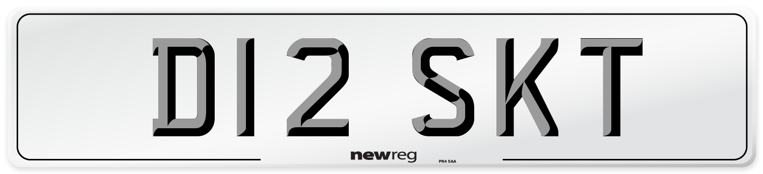 D12 SKT Number Plate from New Reg